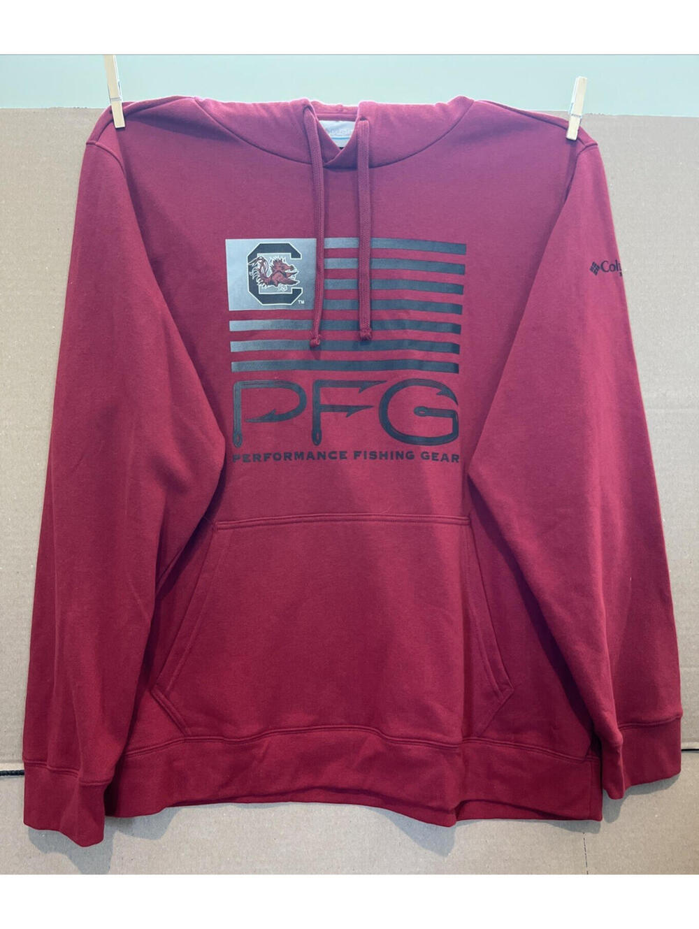 NEW! Columbia Men's PFG Fish Flag II Hoodie Size XL - Gamecocks $70 MSRP
